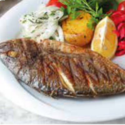Морской лещ на гриле