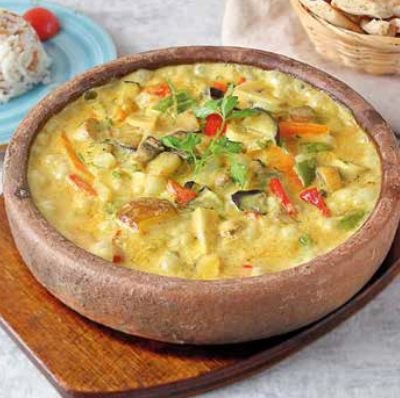 Saffron vegetables casserole